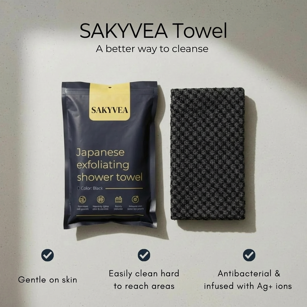 Japanese Exfoliating Shower Towel